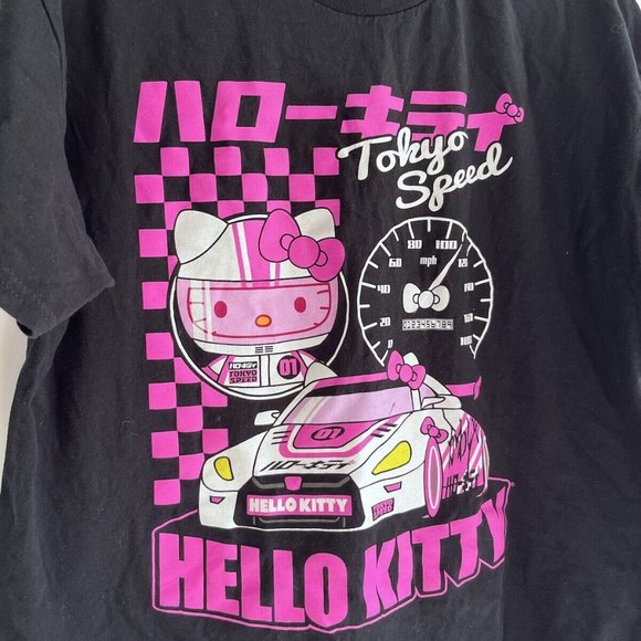Hello Kitty Tokyo Speed womens black t-shirt L - Picture 2 of 4